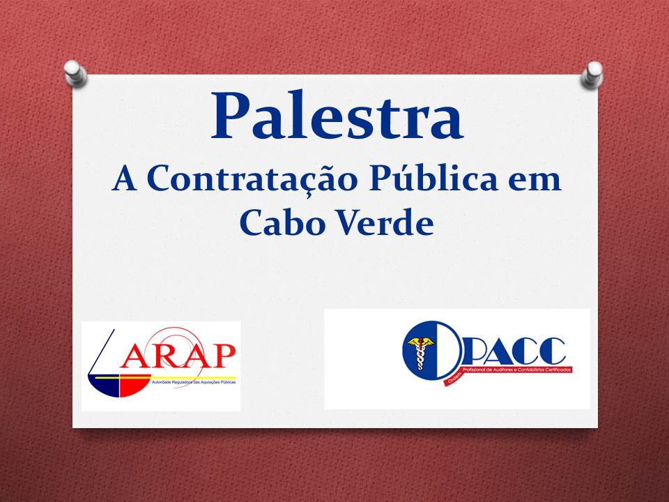 Palestra “A Contratação Pública em Cabo Verde"