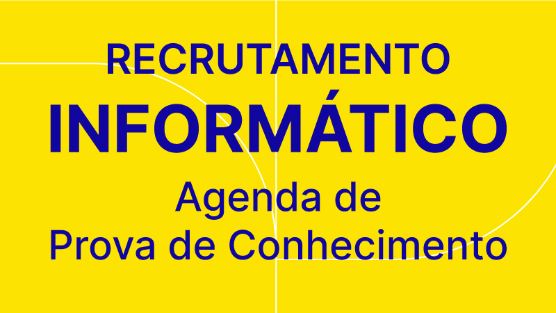 Informático: Agenda de prova de conhecimentos