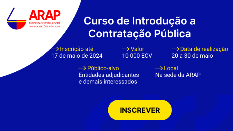 Inscrição na formação "Curso de Introdução a Contratação Pública"