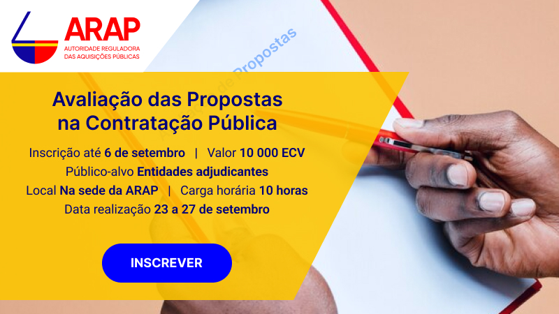 Inscrição para capacitação sobre avaliação das propostas na Contratação Pública