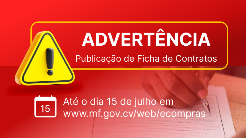 Advertência: Publicação de ficha de contratos