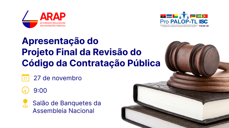 Apresentação do Projeto Final da Revisão do Código da Contratação Pública