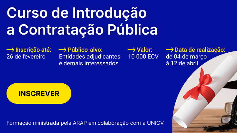 Inscrição na formação "Curso de Introdução a Contratação Pública"