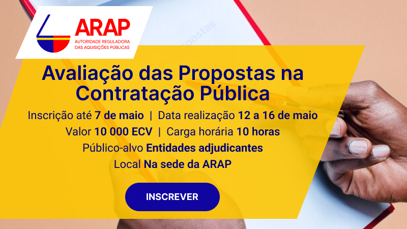 Aberta inscrição para a 2ª edição da capacitação sobre Avaliação das Propostas na Contratação Pública