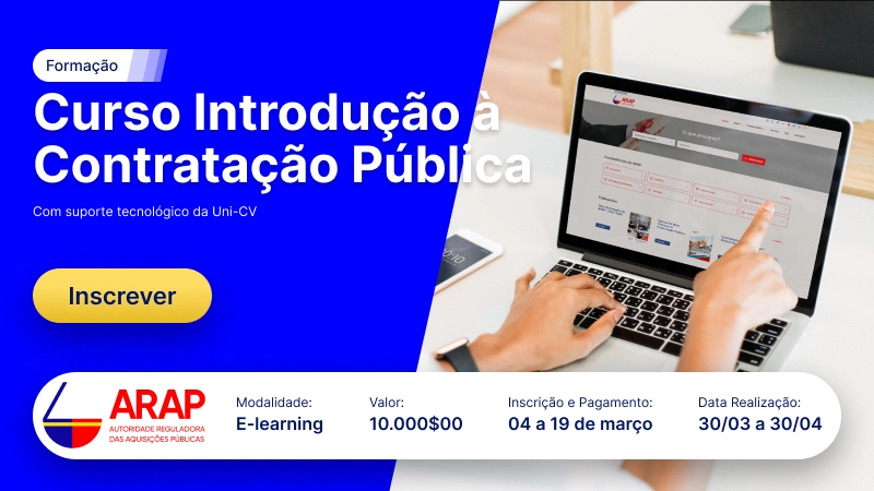 Aberta as Inscrições para a Formação Online no Curso de Introdução a Contratação Pública