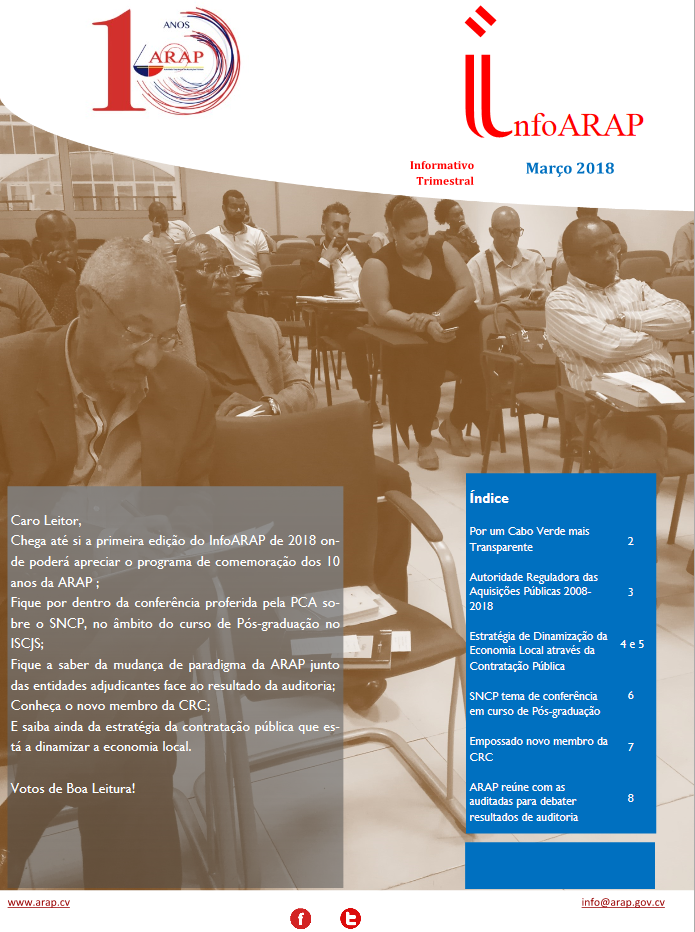Publicado o InfoARAP de Março 2018