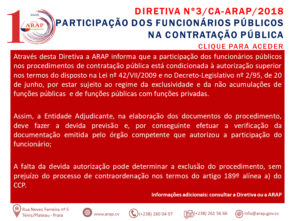 Publicada a Diretiva sobre participação de funcionários públicos na CP