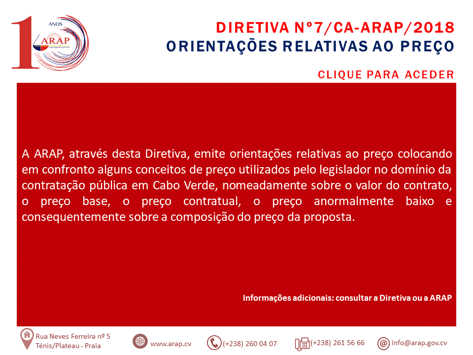 Cartela Diretivas 7 2018