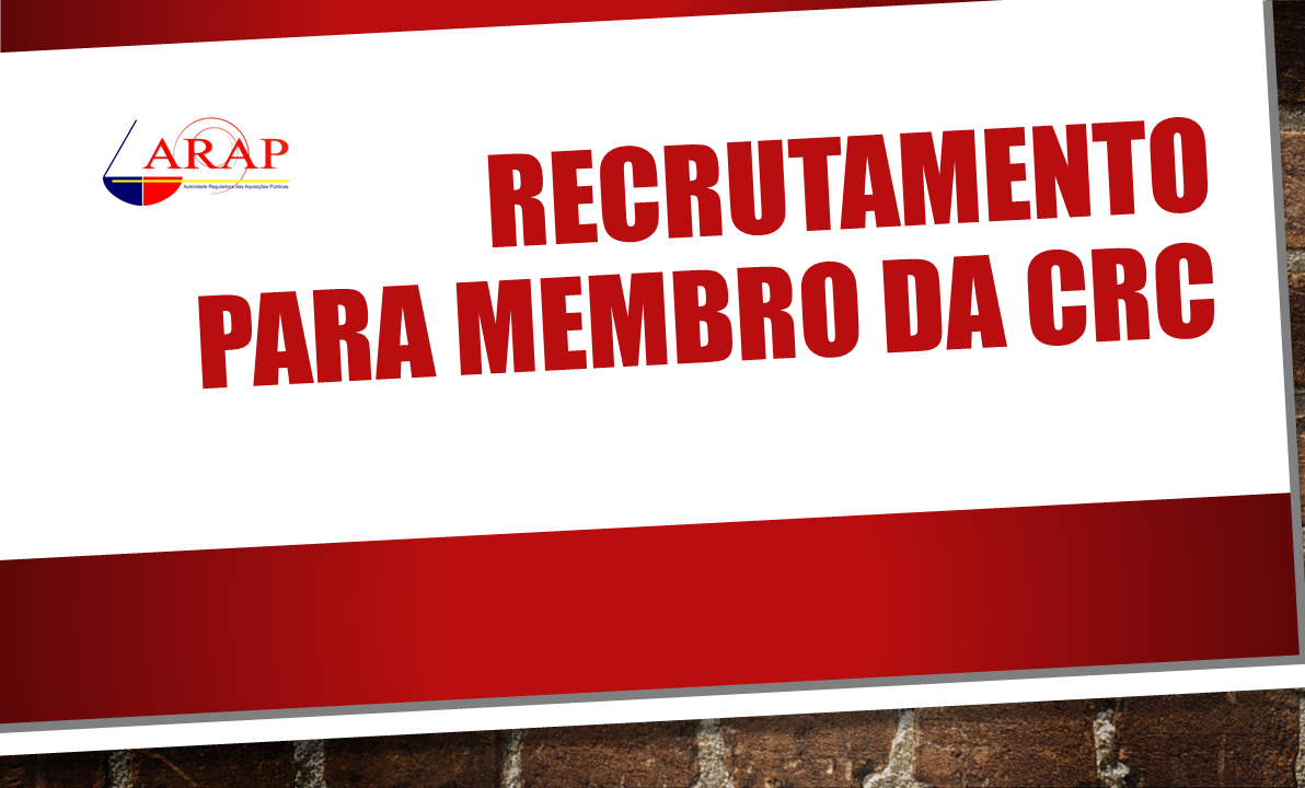 Recrutamento de um Membro para a Comissão de Resolução de Conflitos