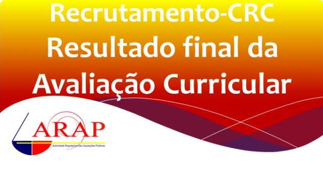 Resultados da avaliação curricular após período de reclamação
